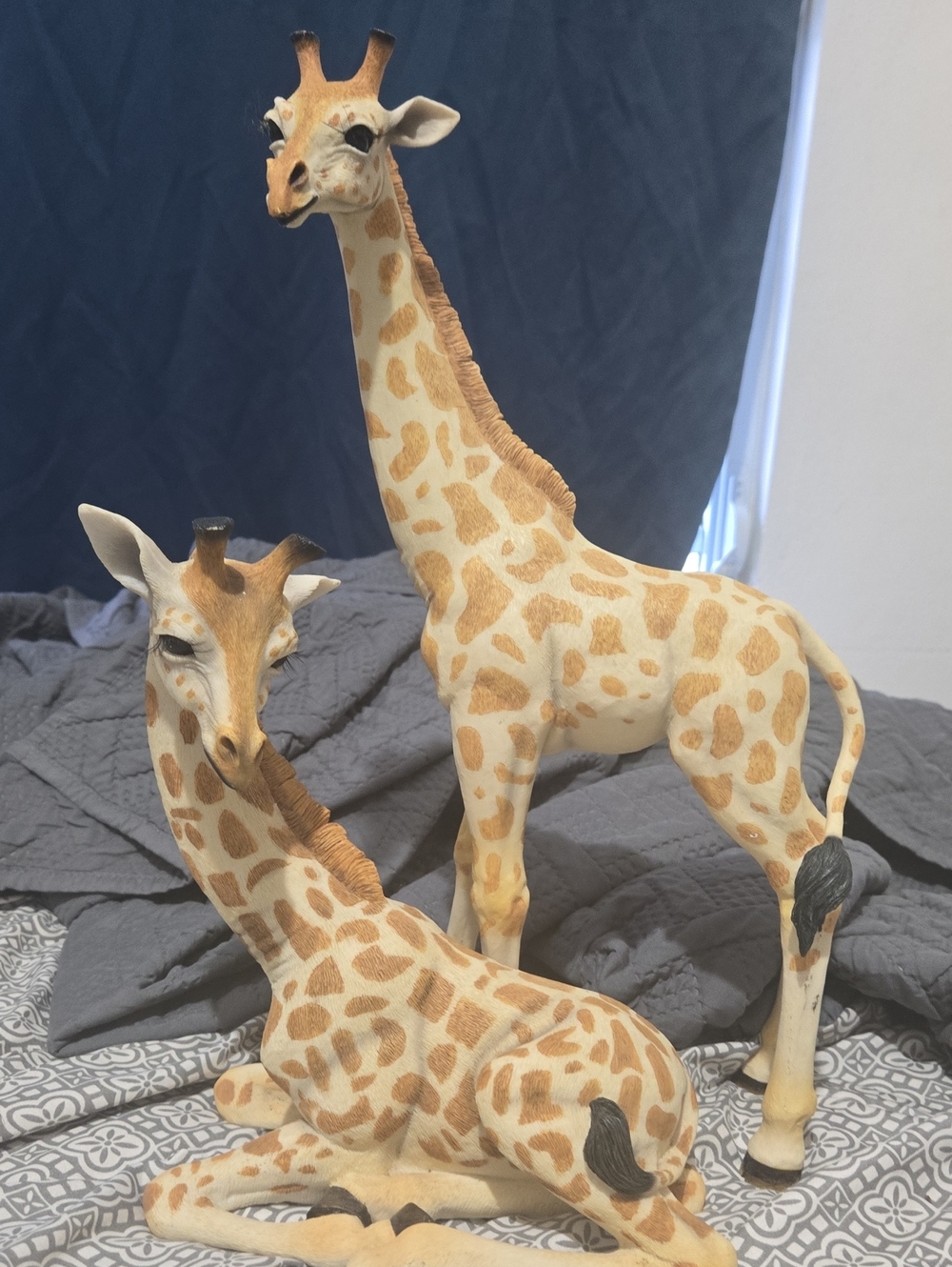 Home Interior Giraffe Pair  Figurines in Cream and Tan OFFERS WELCOME